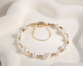 Natural Freshwater Baroque Pearl Bead Bracelet,Fine Pearl Bracelet,Wedding Jewelry,Bridesmaid Bracelet,Bracelet For Women,Valentine&#39;s Gift