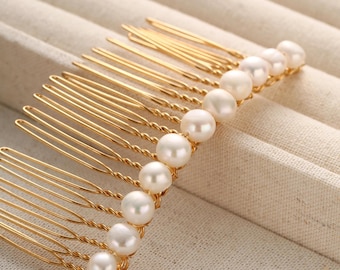 WHITE MOTHER of PEARL Hair Barette 80 display picture 3