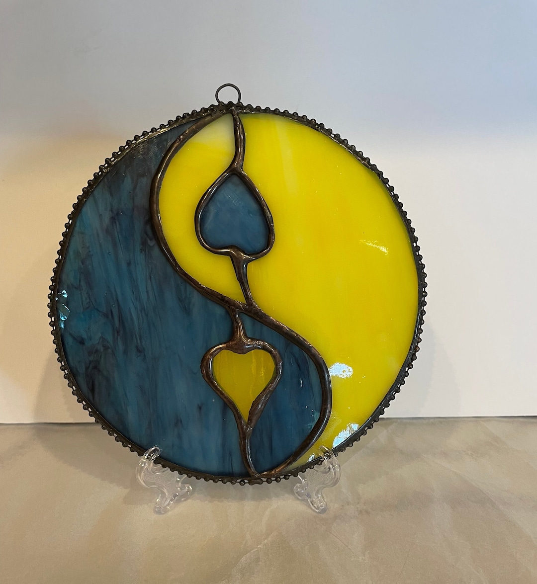 Ying & Yang Stained Glass Ying Yang Sun Moon Day Night Etsy