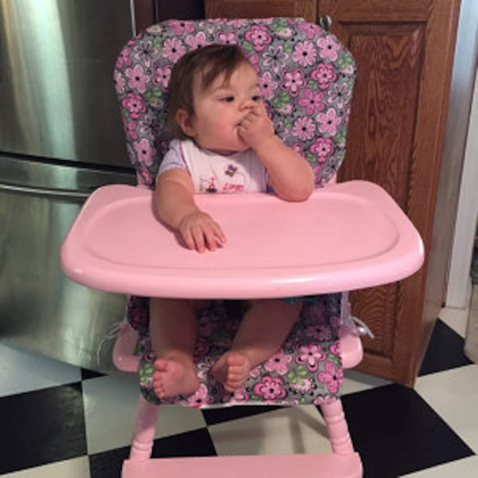 Universal High Chair Cover Cushion - PU Leather, Easy Clean, Fits Ingenuity & Most High Chairs