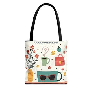 Cool Mom Club Einkaufstasche - Trendy Mutter Geburtstagsgeschenk, wiederverwendbare Einkaufstasche, stilvolles Accessoire, Tote für Mütter, süße und funktionelle Tasche.