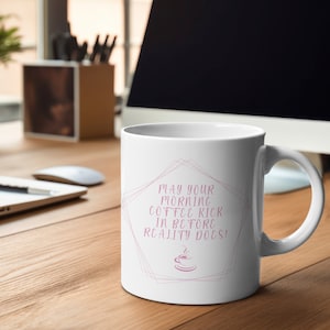 Funny Coffee Mug – &quot;May Your Coffee Kick In&quot;, Novelty Gift