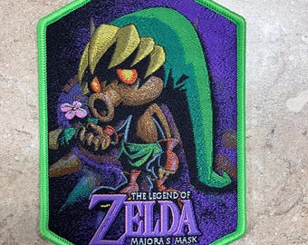 Zelda Majora's Mask Deku Link Rupee Woven Patch