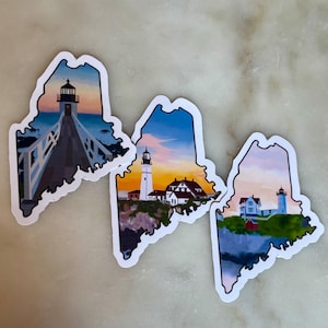 Maine Lighthouse stickers