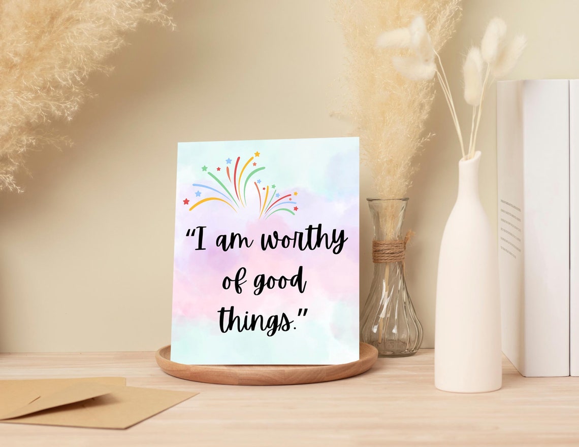60 Printable Affirmation Cards for Women: Daily Motivation, Positivity ...