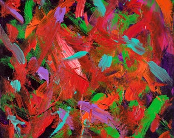 Ron Krajewski Painted by Metro "Homer's Garden" 8 x 8 High Resolution Print Abstract Wall Art Decor