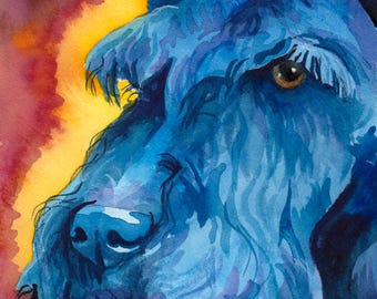 Scottie Dog Watercolor Print: Ron Krajewski Fine Art, 8x10, 11x14