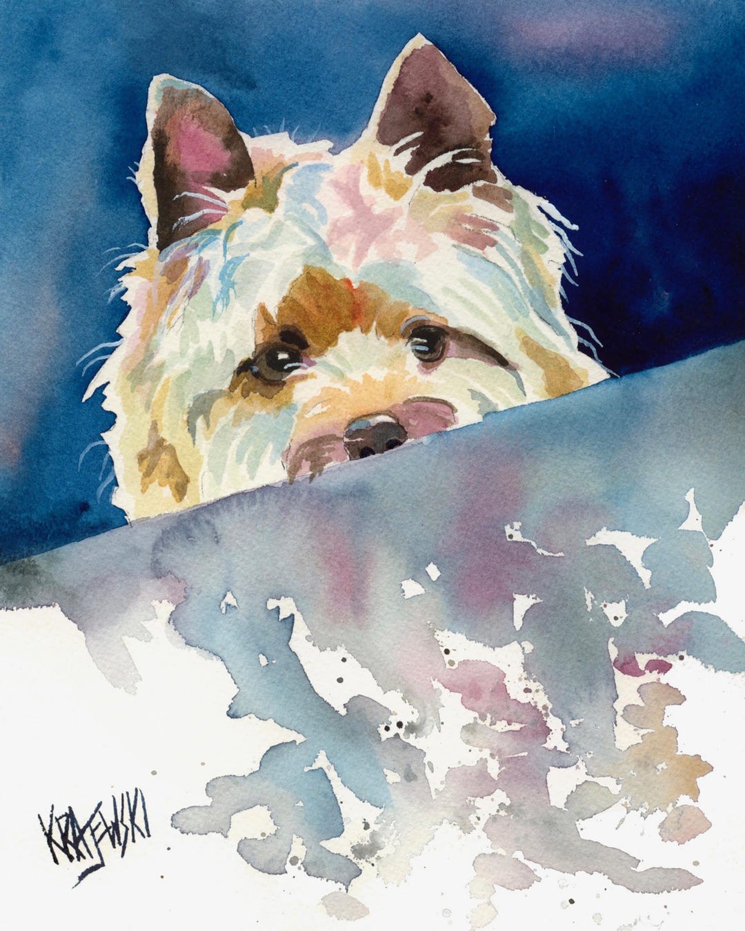 Cairn Terrier High Resolution Print Of Original Fine Art Watercolor By cairn-terrier-high-resolution-print-of-original-fine-art-watercolor-by