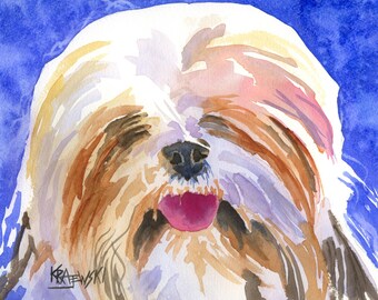 Lhasa Apso Watercolor Print: Ron Krajewski Fine Art (8x10, 11x14 Sizes