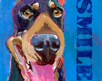 Doberman Pinscher Watercolor Art Print: Ron Krajewski Fine Art