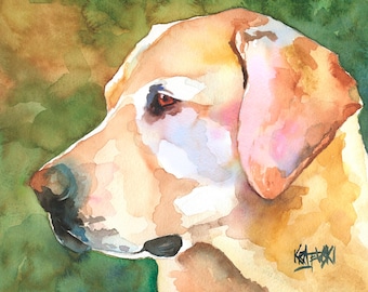 Labrador Retriever hochauflösender Druck des Original Aquarells von Ron Krajewski Home Wand Kunst in den Größen 8&quot;x10&quot;und 11&quot;x14&quot;&quot;