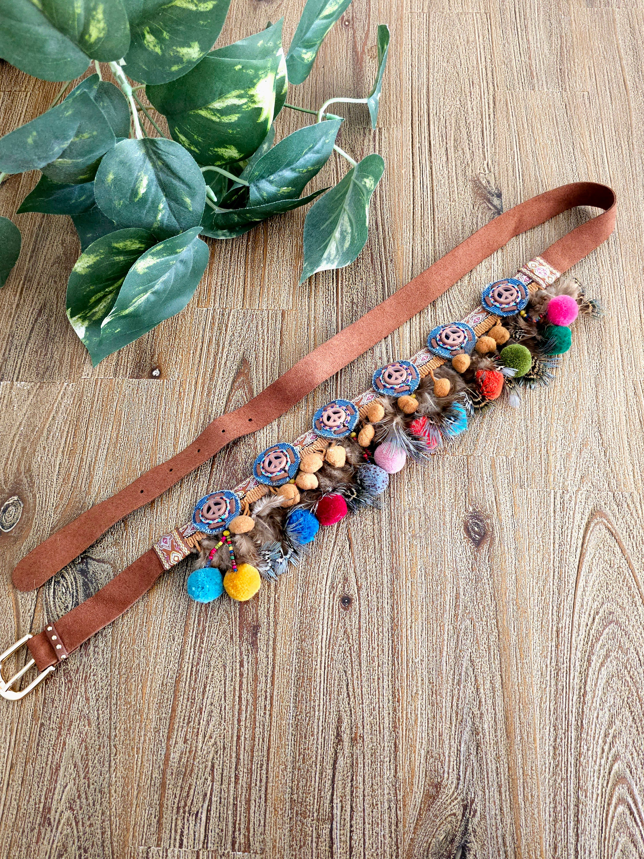 Bohemian Pom-pom Belt