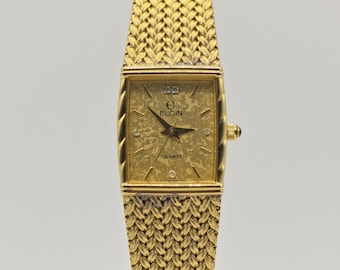 Dugena vintage Gold-Tone Women\'s Bracelet Elegant Crystal Accent quartz watch VINTAGE LUXURY ELEGANT SWISS GOLD PLATED LADIES QUARTZ WATCH  main image 4