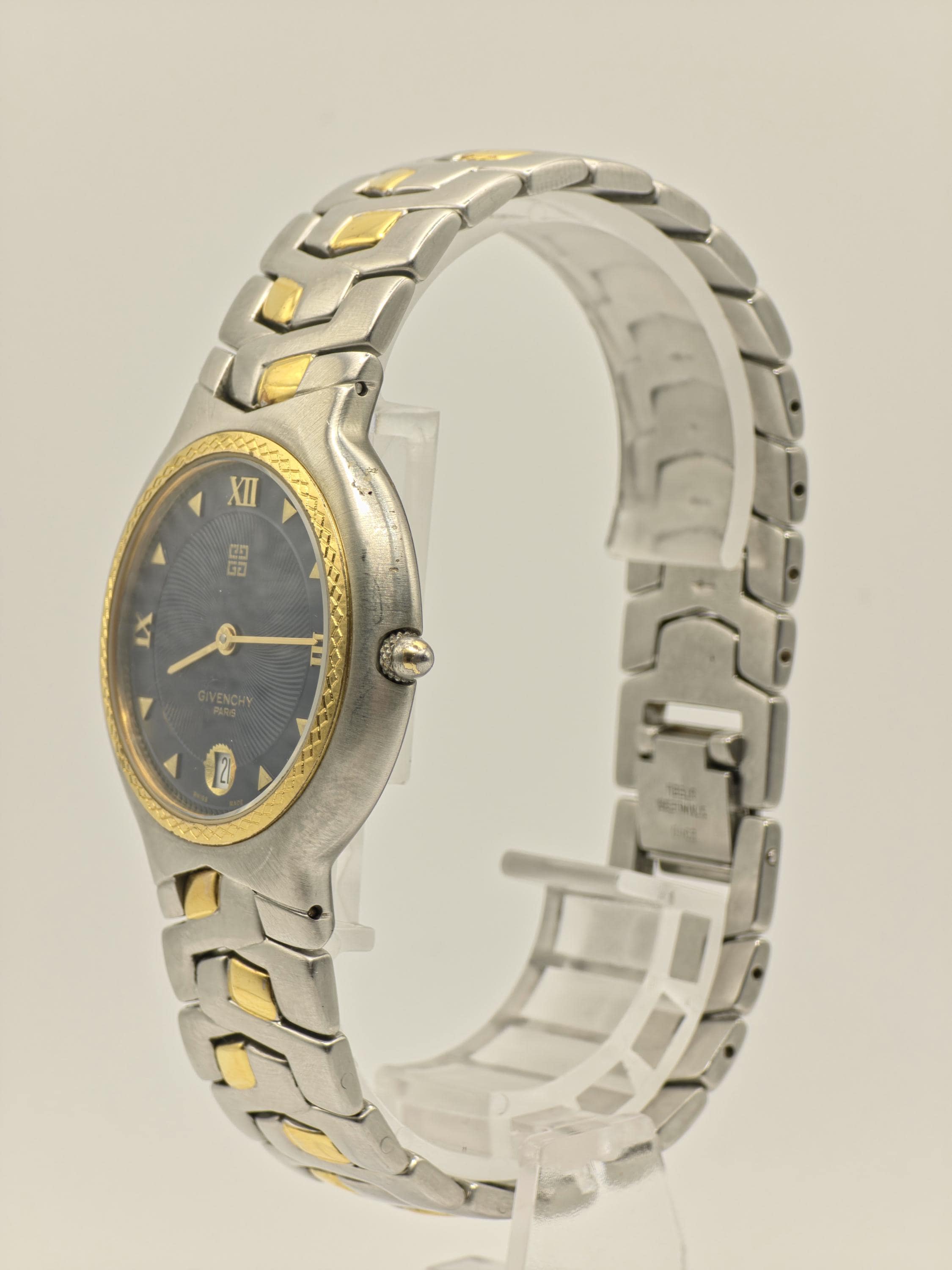 Givenchy Paris Verrazano Swiss Quartz Date Two Tone Stainless