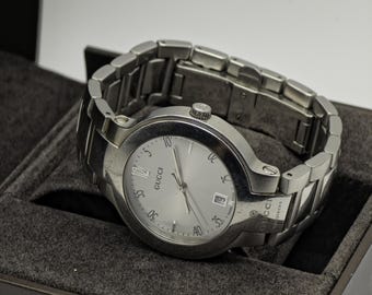 Gucci 8900M Timepiece Vintage Stainless Quartz Watch Men - Box