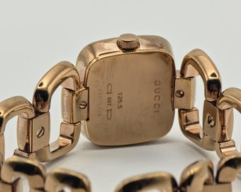 Gucci 125.5 Women Quartz Watch Vintage Copper Tone Box Only