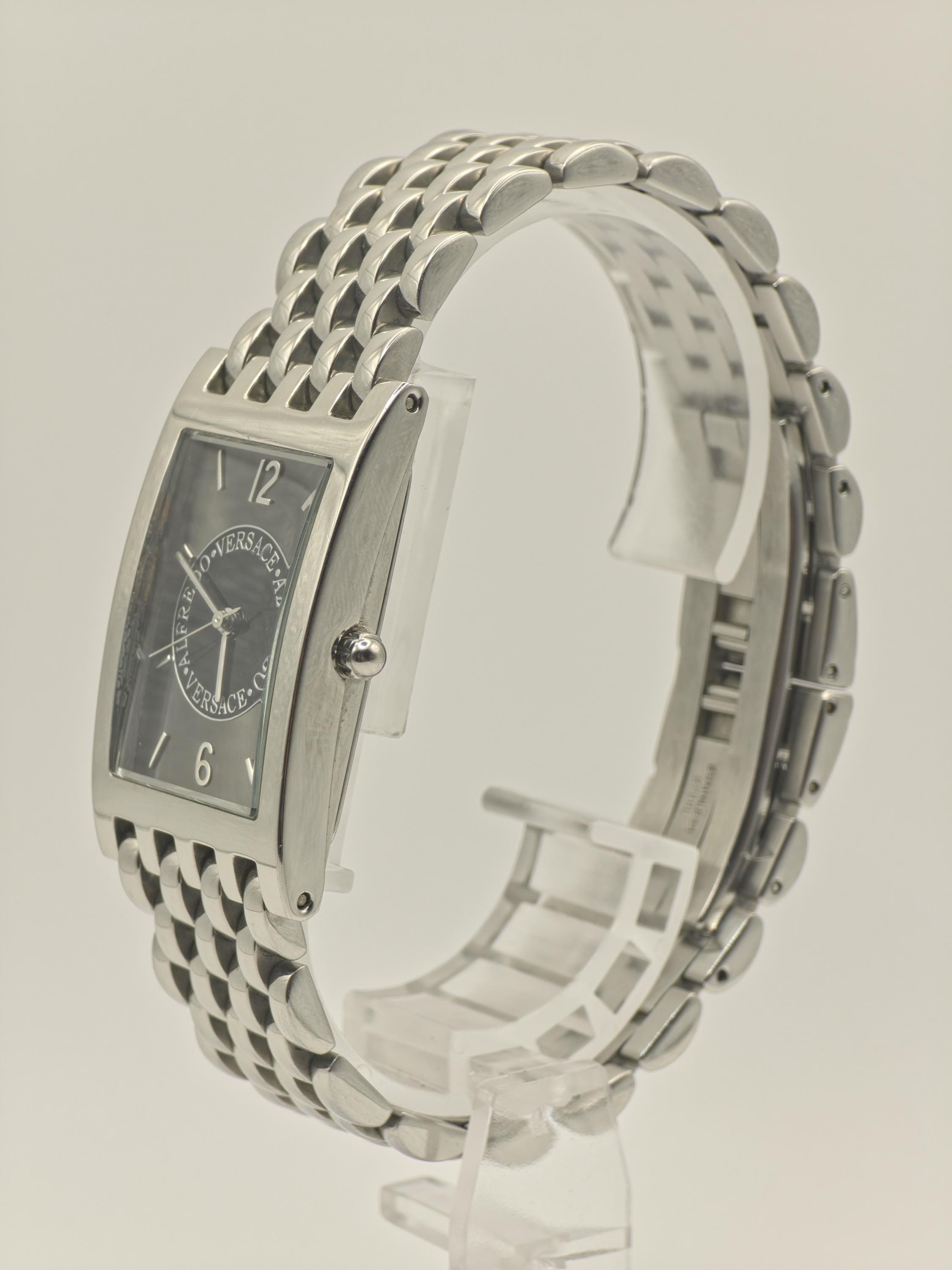 Alfredo Versace - Etsy | Rectangular Dial Black V737S Unisex 