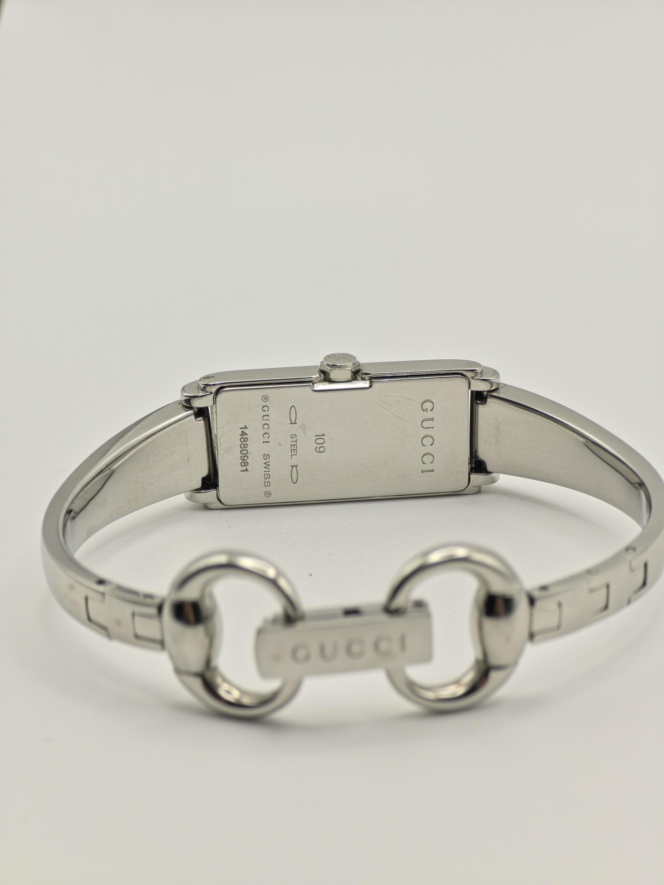 Gucci Women's Rectangular Watch | Model 109 | GG Monogram Dial