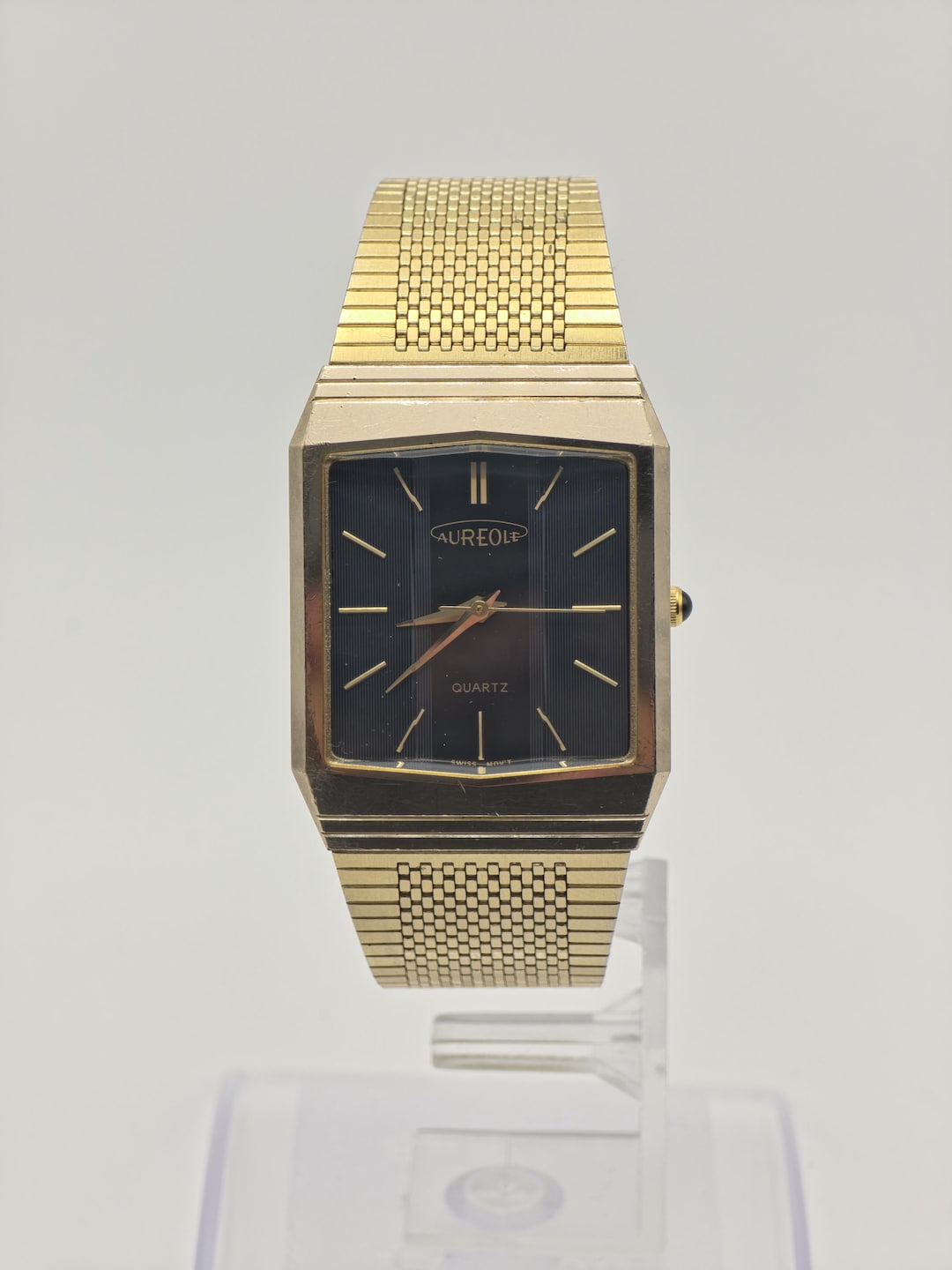 Aureole SW206 241986 Gold-tone Black Dial Quartz Unisex Watch | - 196 ...