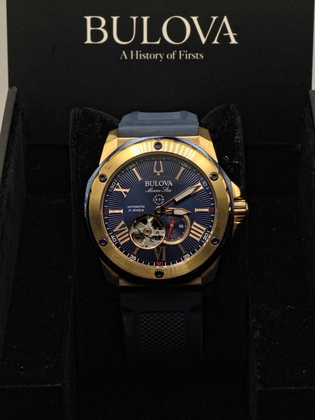 Bulova Marine Star 98A227 Automatic Watch Men | Box & Booklet