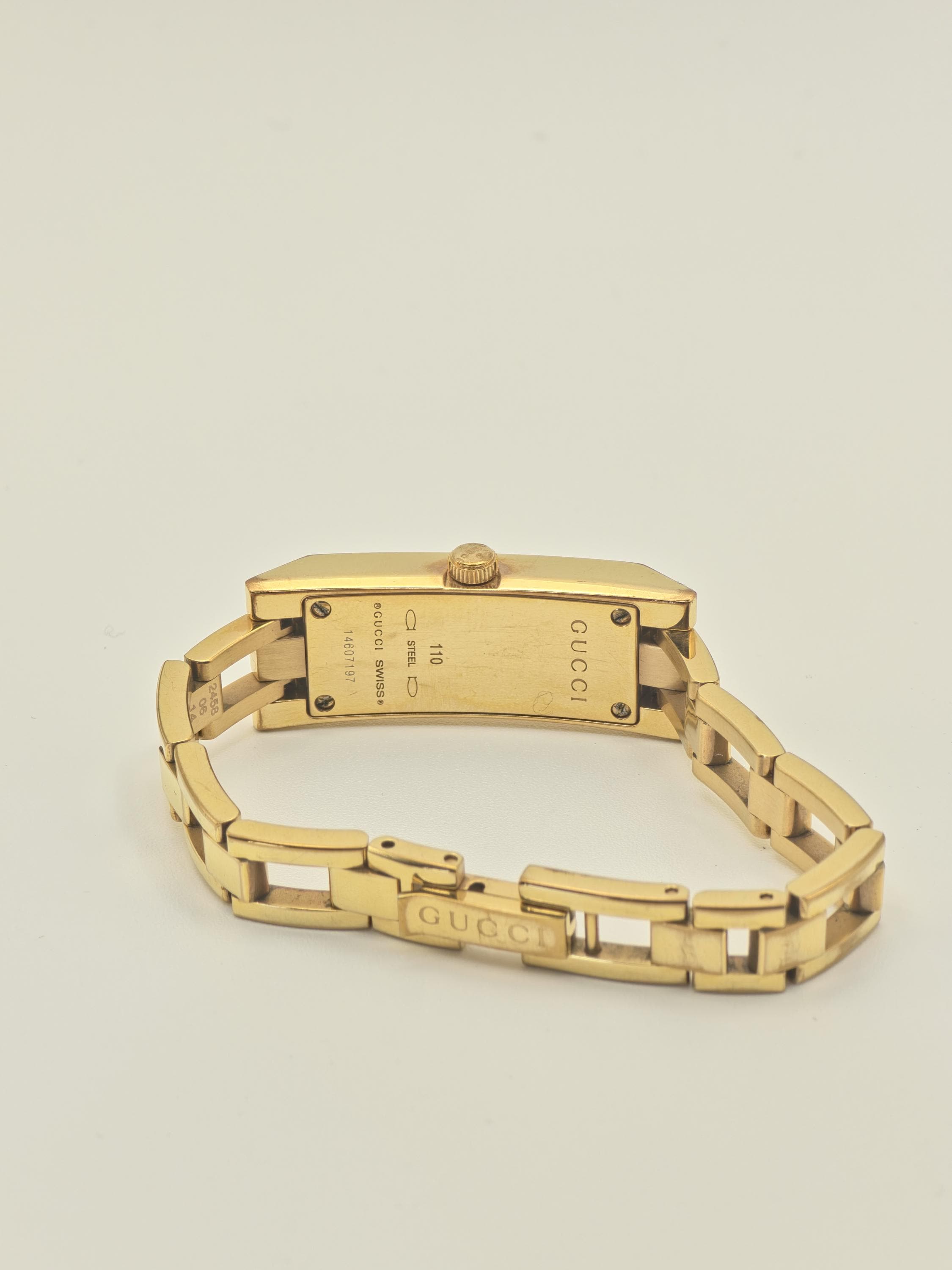 Gucci 110 Women's Gold Bracelet Swiss Quartz Watch 2 Year Warranty