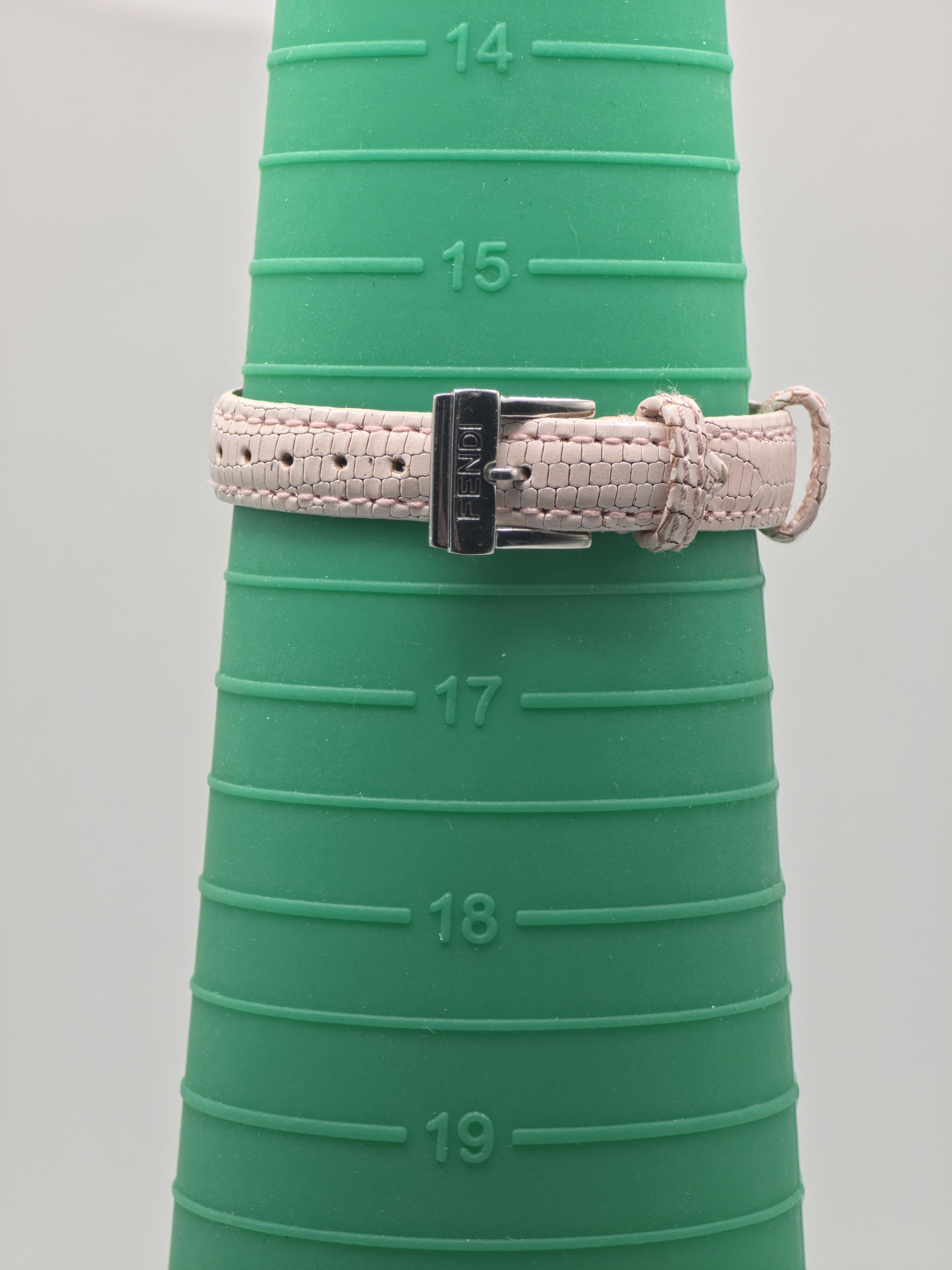 Fendi 003-2700L-763 Women Swiss Quartz Watch Pink Leather Strap