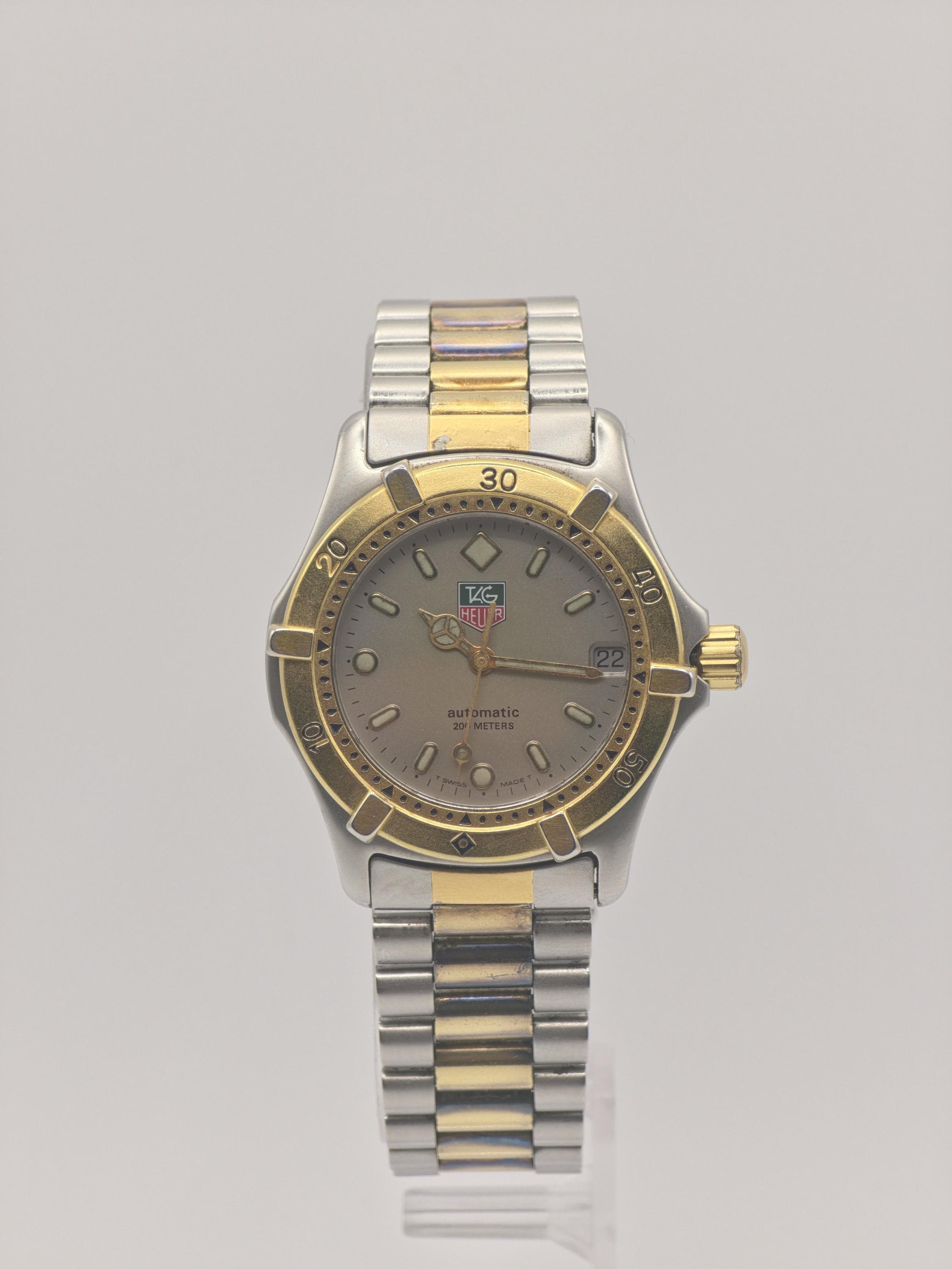 Vintage TAG Heuer Automatic Watch | Two-tone Swiss Made Diver - Etsy