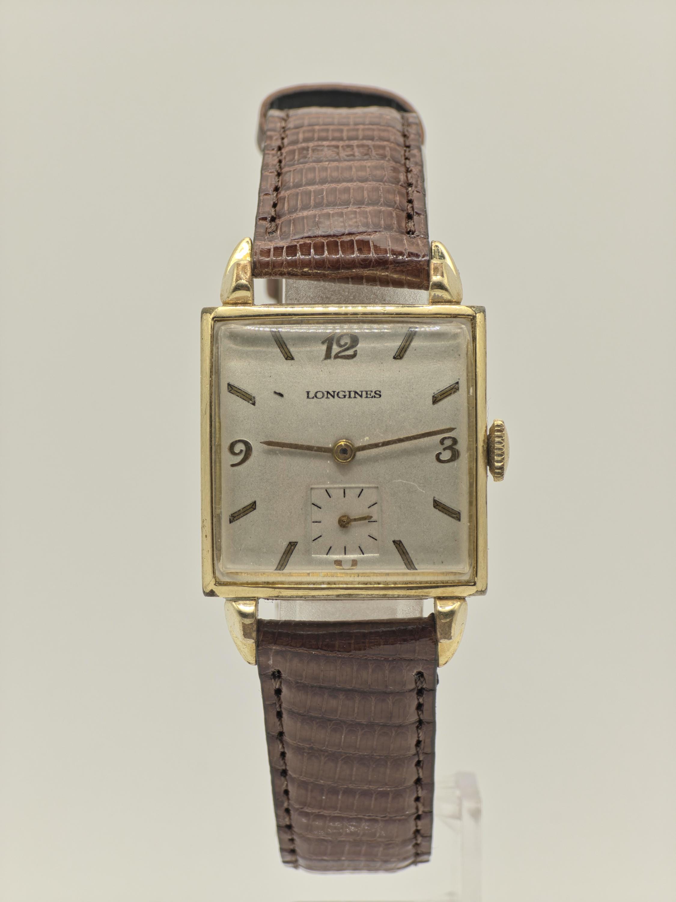 Vintage Longines Gold tone Case Watch with Brown Strap and Light Dial Available ( Vintage Men main image 3