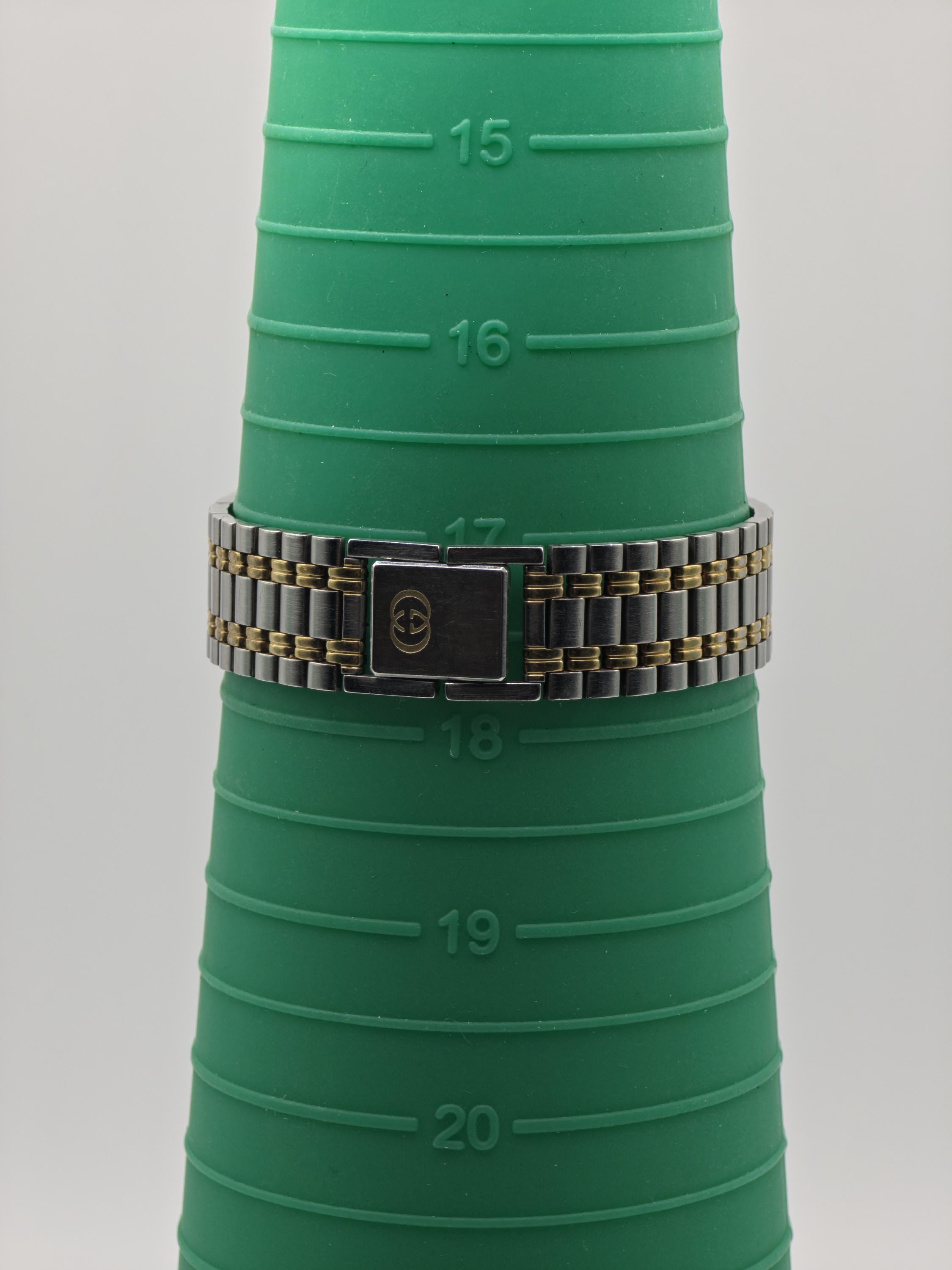Gucci 9000M Quartz Watch Two Tone Stainless Steel Unisex Swiss