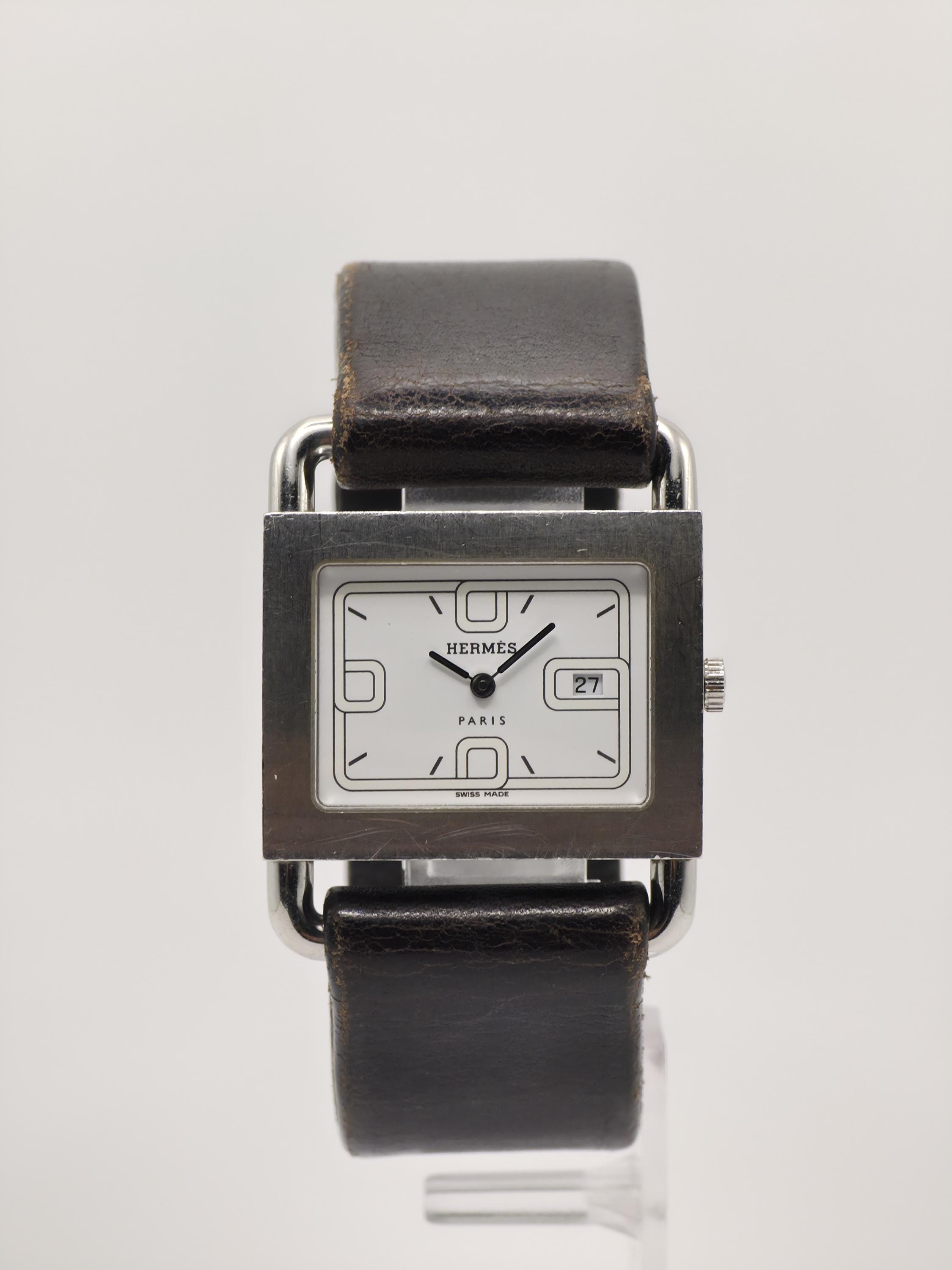 Hermès Paris Carré Quartz Men's Watch – Swiss Made Minimalist
