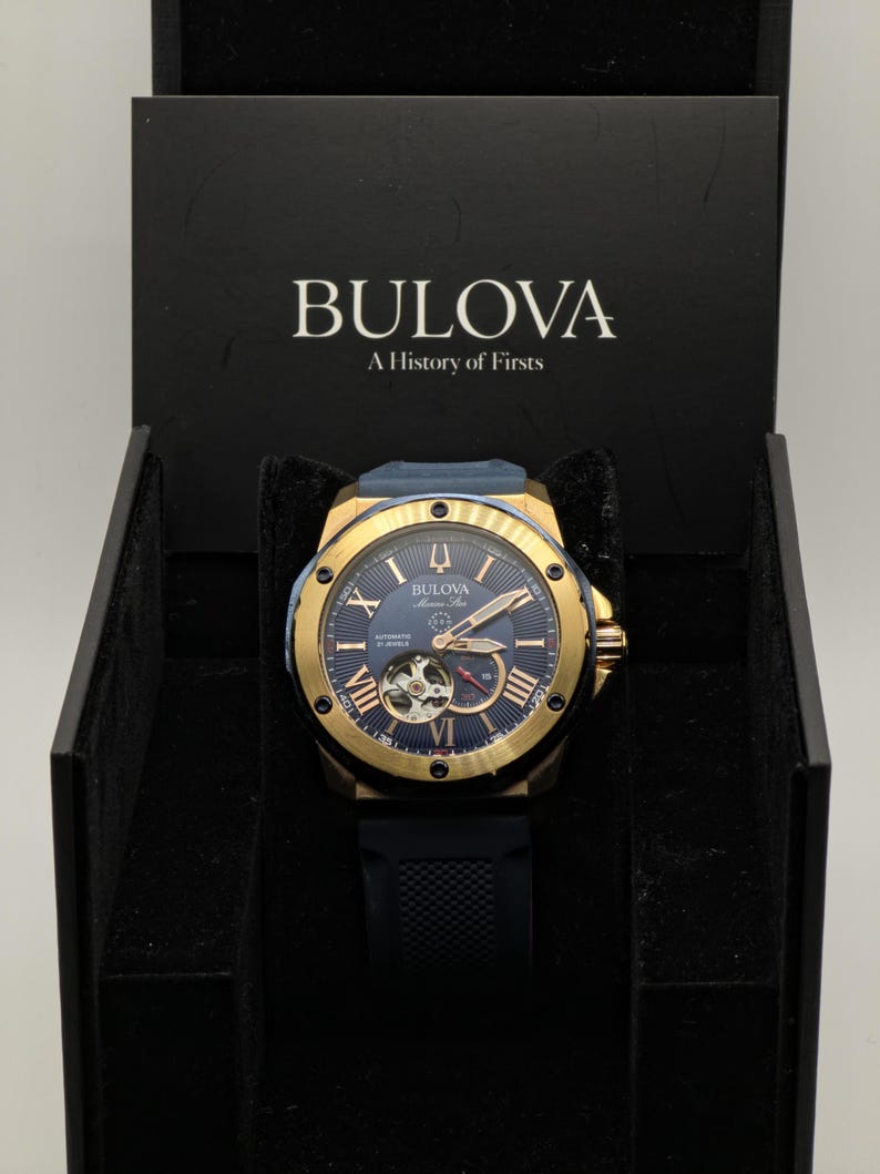 Bulova Marine Star 98A227 Automatic Watch Men | Box & Booklet - 177 - Etsy