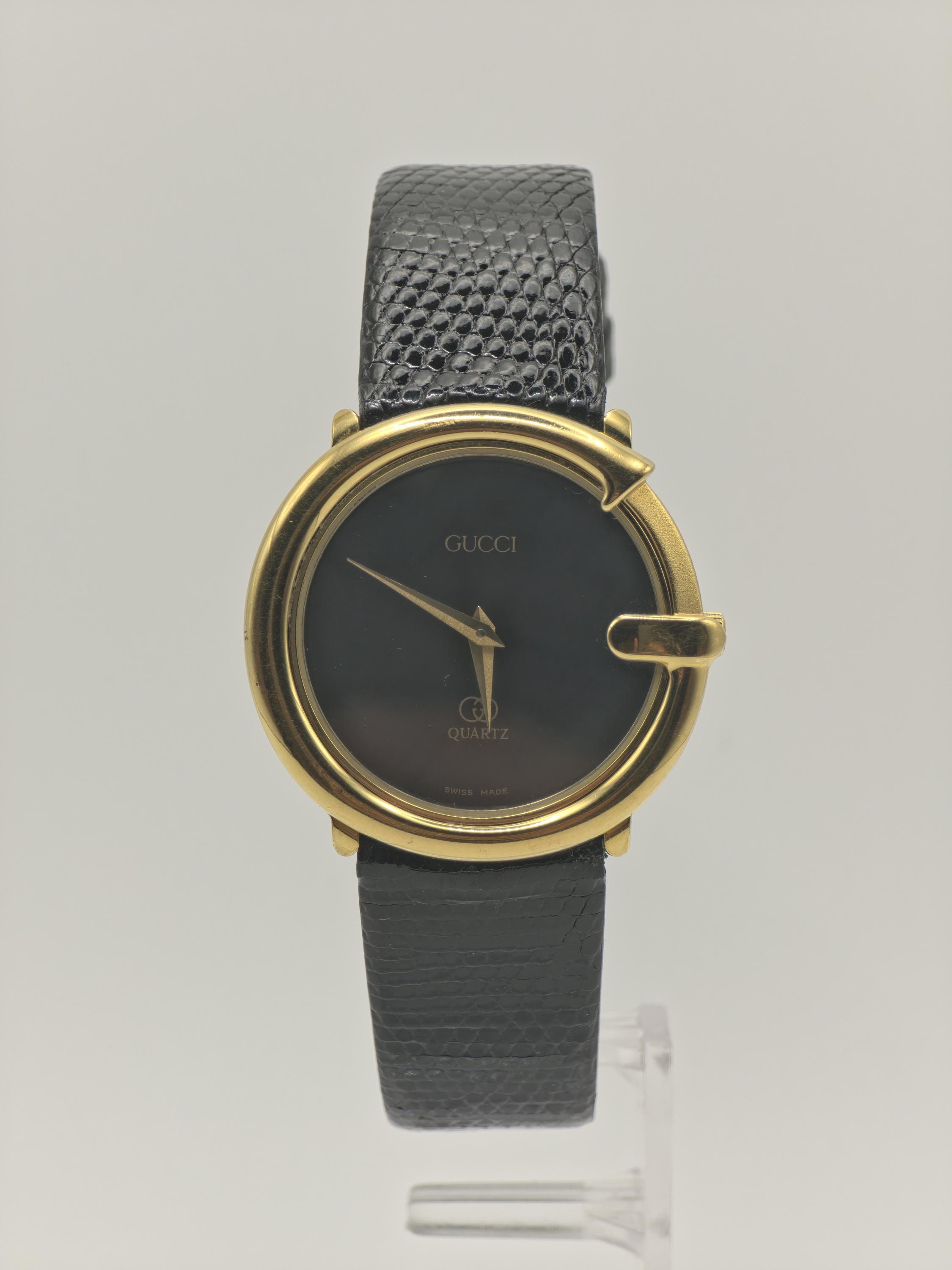 Gucci Quartz Watch Stainless Steel Black Gold Dial GUCCI Men main image 4