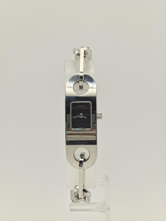 Gucci 6100L – Vintage Swiss Ladies' Watch – Chain Bracelet – Black