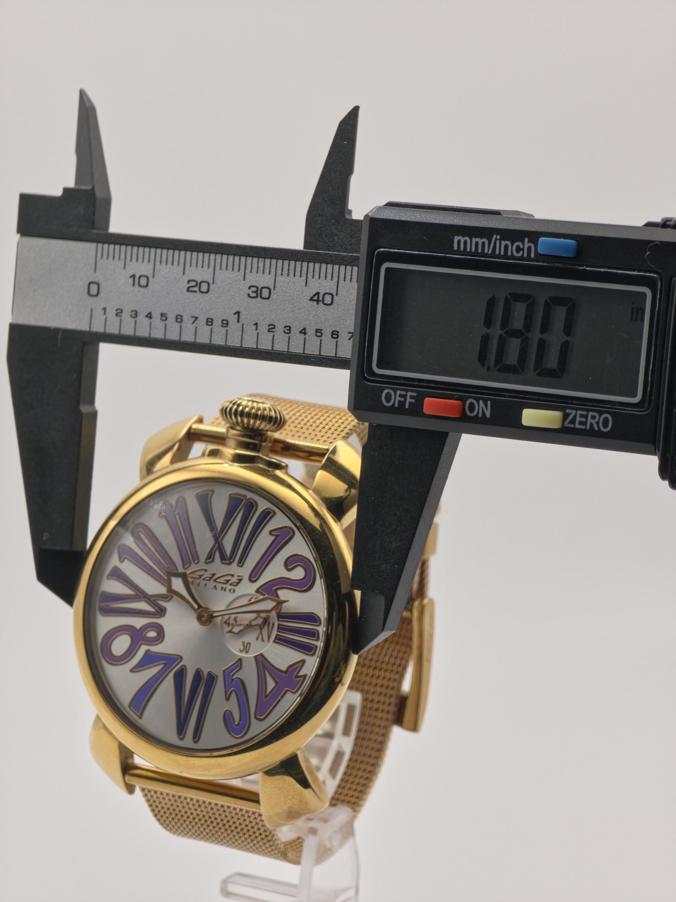 Gagà Milano Manuale 48mm Gold-tone Wristwatch – Italian Design
