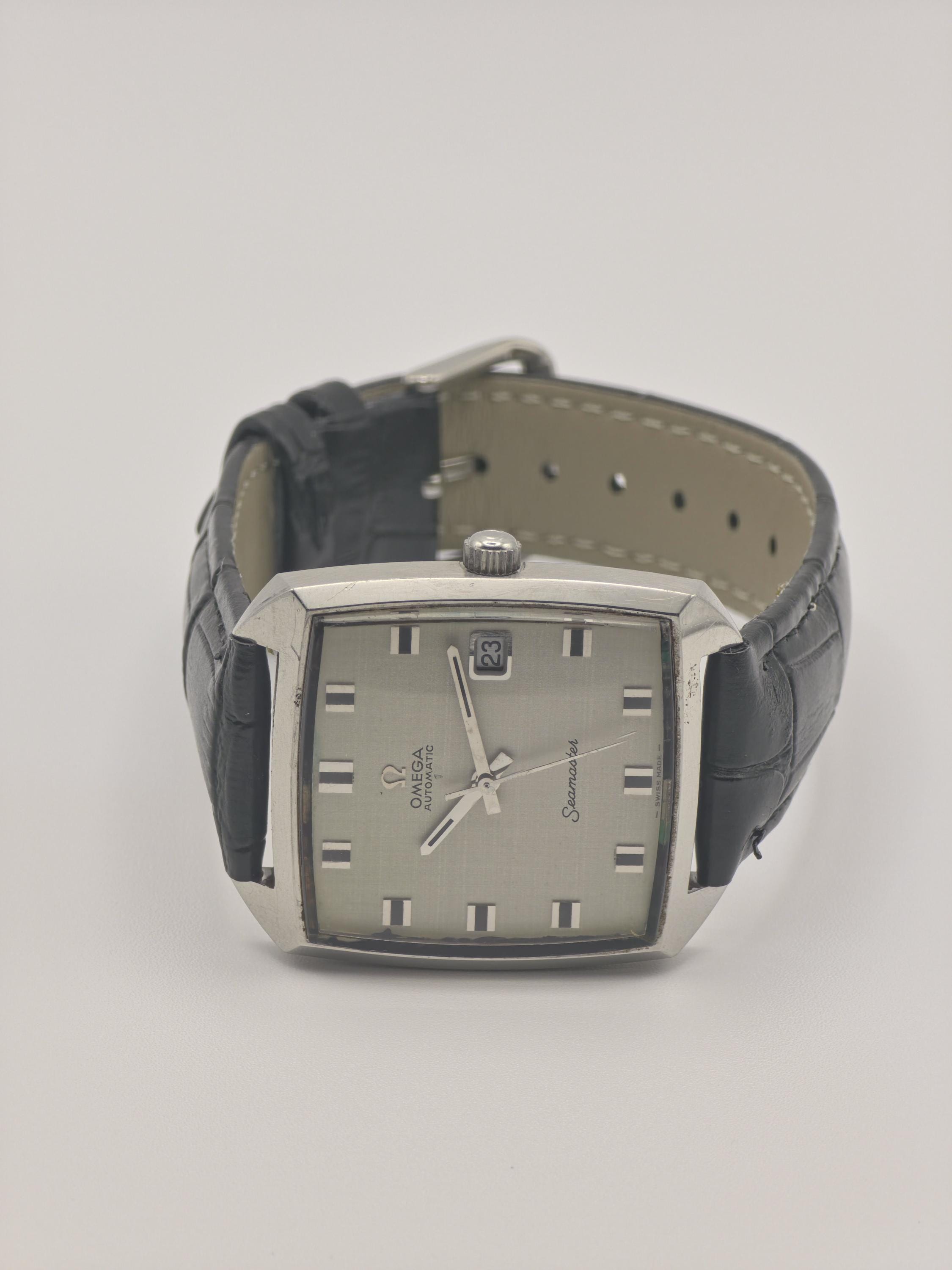 Vintage 1970s OMEGA Seamaster Automatic Watch, Square Cushion Case