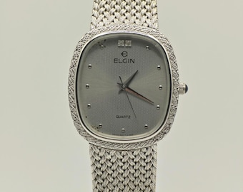 Elgin Quartz Watch Ref. FK276 0095485 Silver Tone Mesh Bracelet Women Unisex | - 39