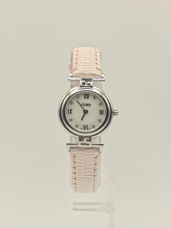 Fendi 003-2700L-763 Women Swiss Quartz Watch Pink Leather Strap