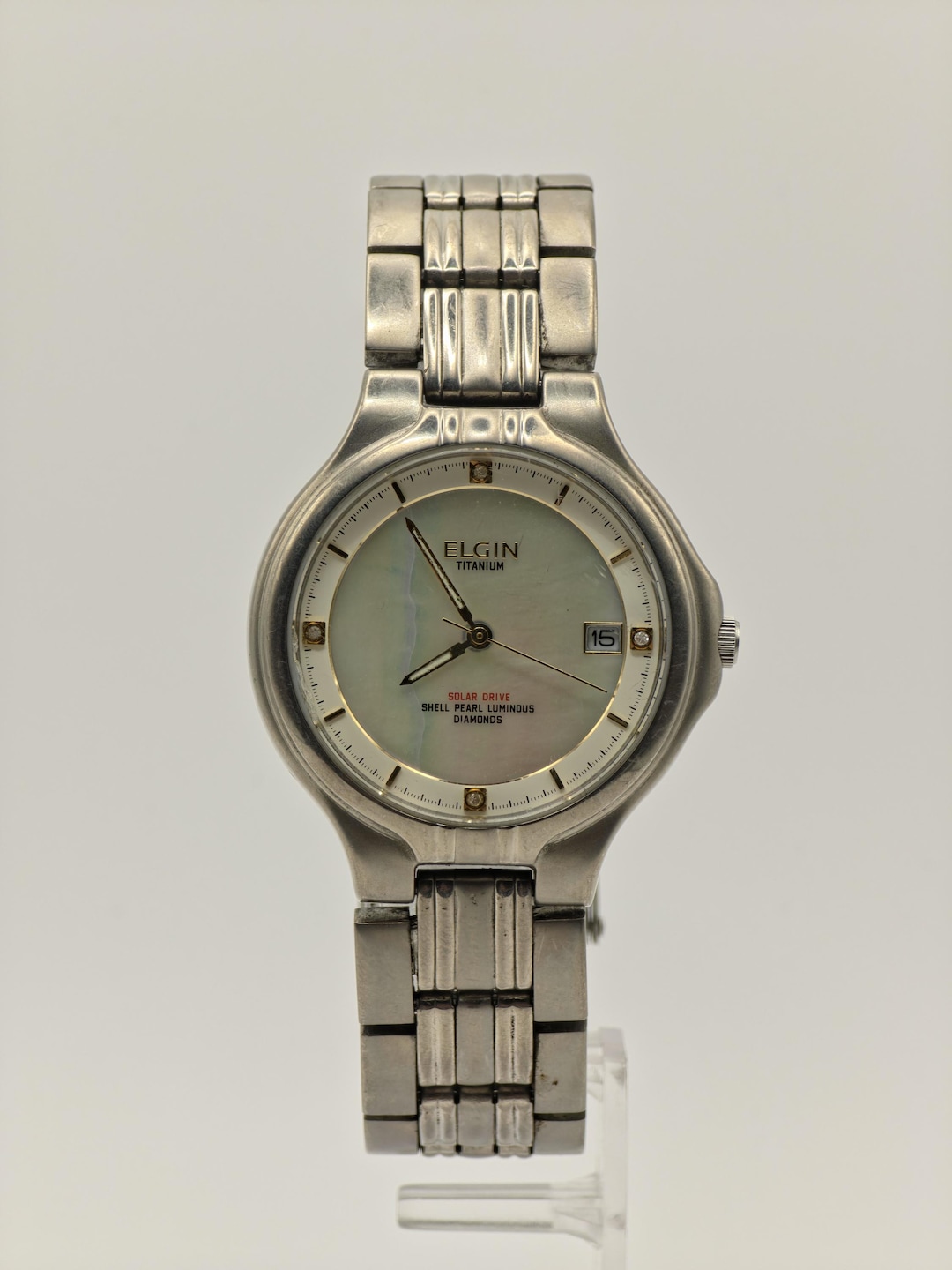 Elgin Titanium Solar Drive Watch | Model FK 1066 C | Mother of