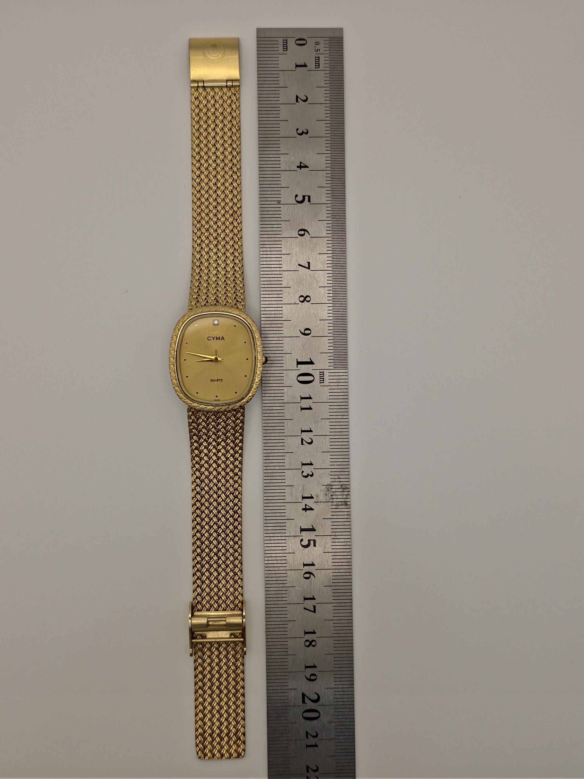 CYMA Gold Plated Quartz Watch | Swiss Made Vintage Watch  display picture 3