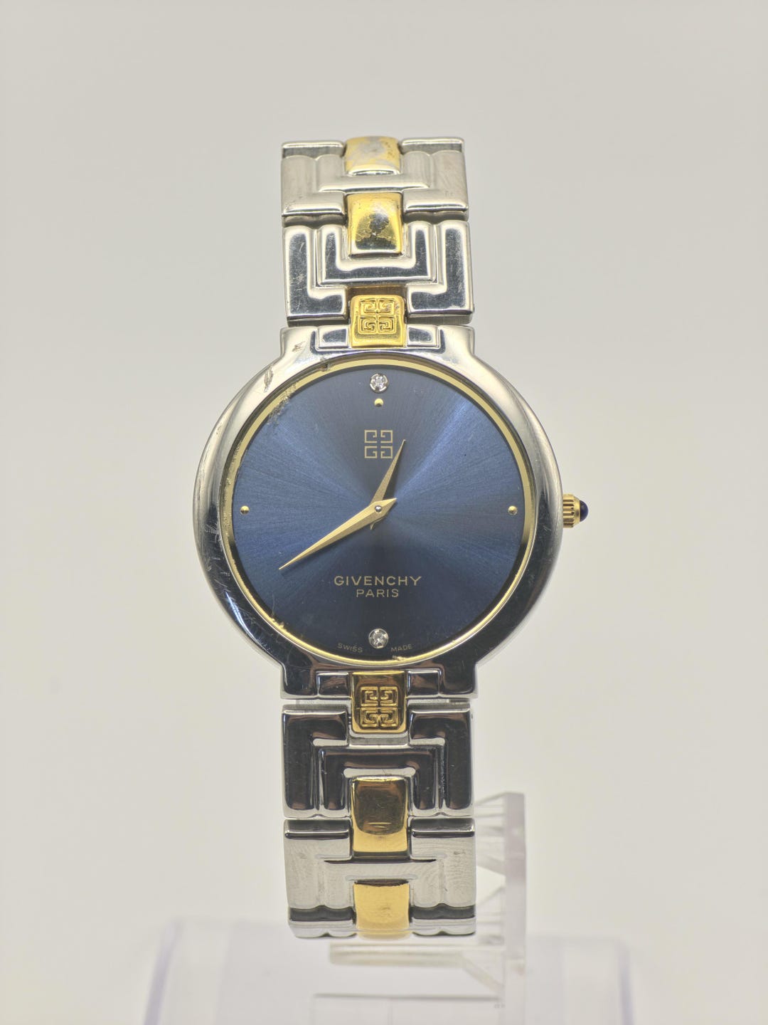 Givenchy Millesime III Blue Dial Two-tone Quartz Watch Swiss Made