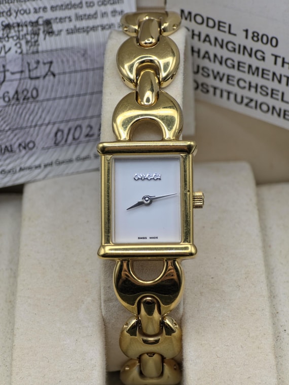 GUCCI 1800L レディース腕時計 Gucci 1800L Vintage Swiss Women's Watch | Box & Warranty Card