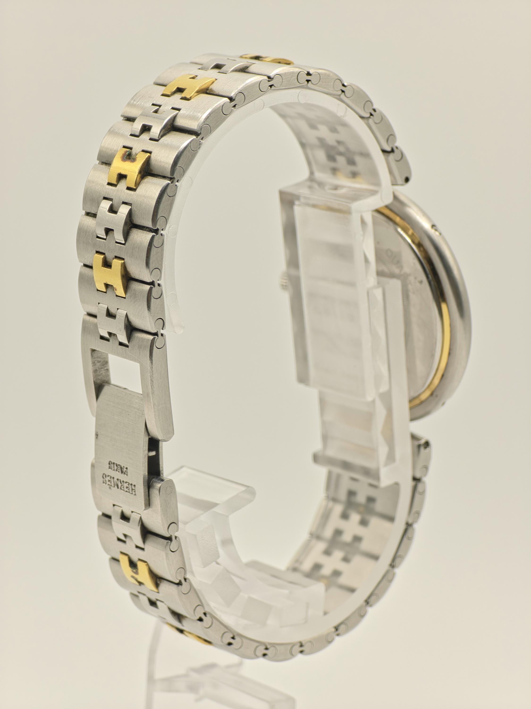 Vintage Hermès Paris Two-tone Watch | Swiss Made Clipper 