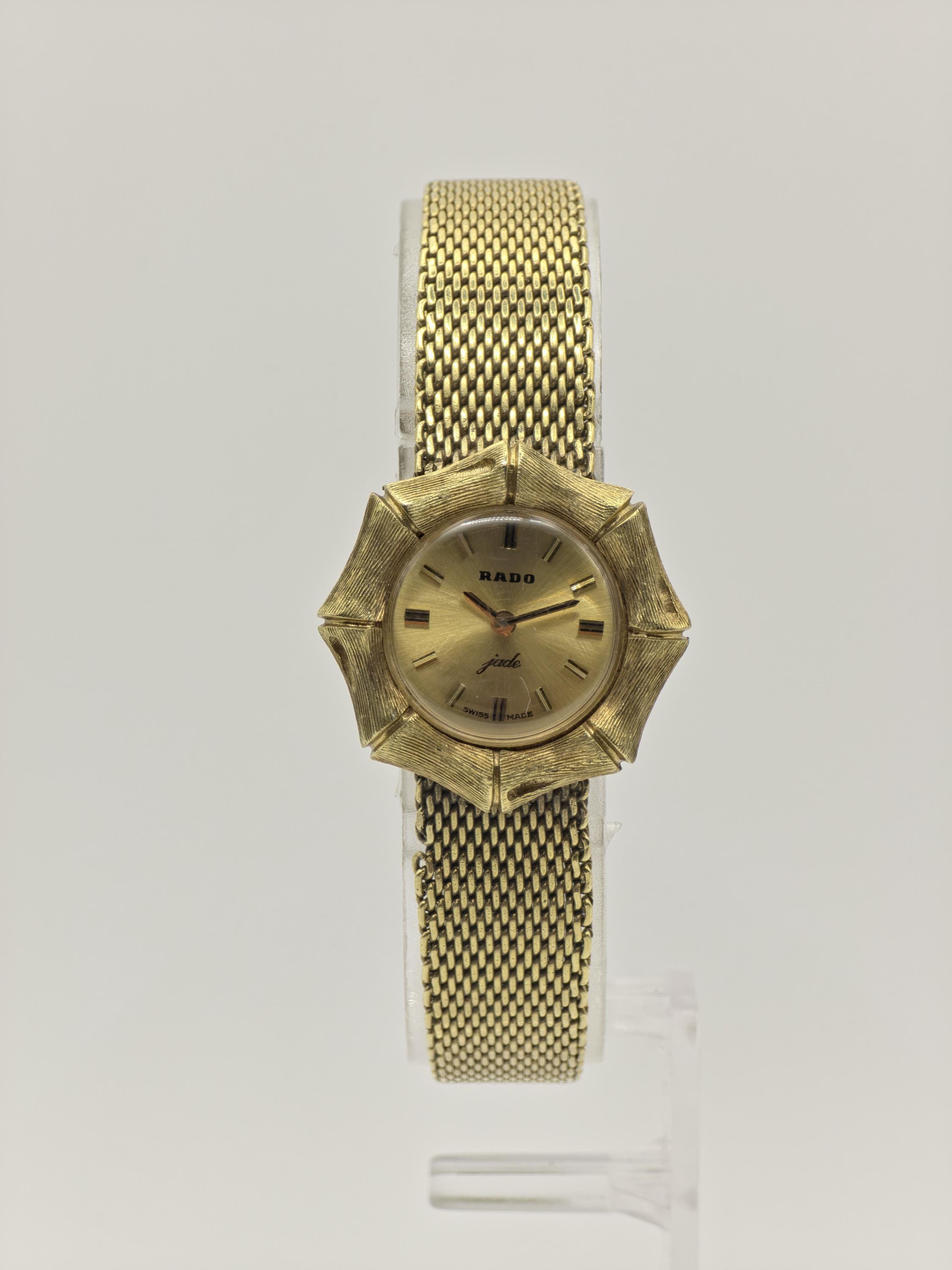 Rado Jade Vintage Gold Tone Women Watch | Swiss Made | Quartz