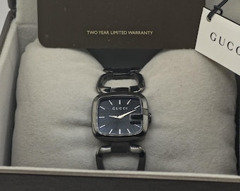 Vintage Gucci Bamboo Dial Watch, Stainless Steel Bangle, Swiss