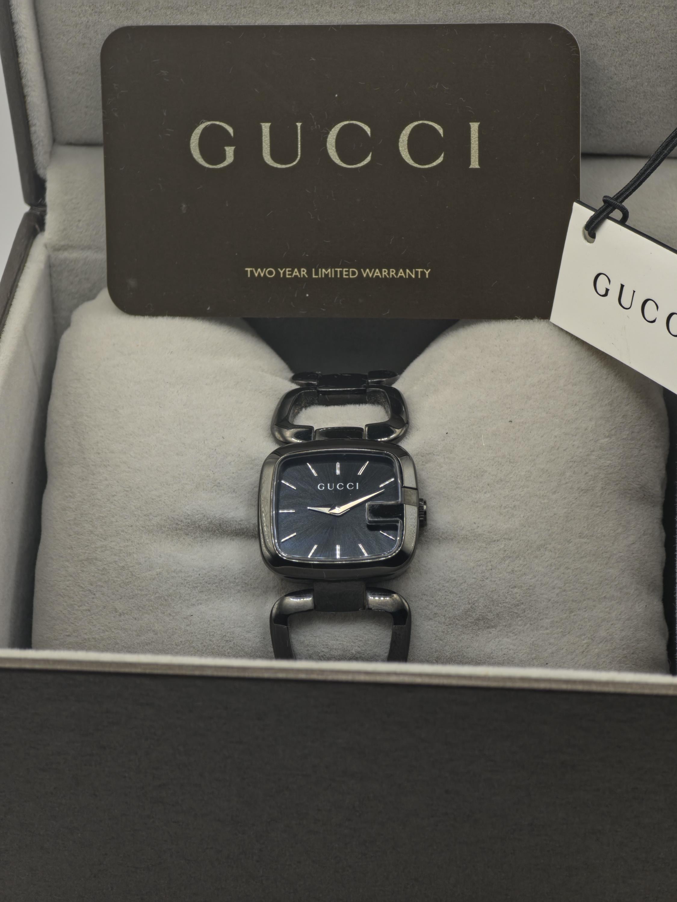 Gucci Women's Black Dial Stainless Steel Watch Model 125.5 - 109