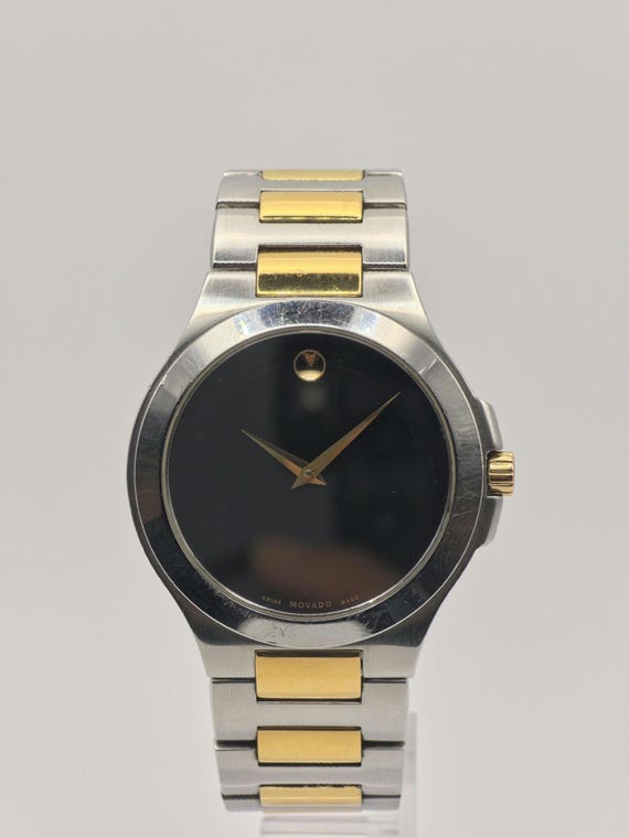 Movado Two-Tone Watch with Black Dial and Gold Accents New Movado Collection 40mm Black Dial Gold/Silver Two-Tone  main image 4