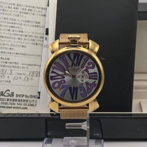 Gaga MILANO 48MM 5016.5 Manual Black Dial Men's Watch Run Well - Etsy