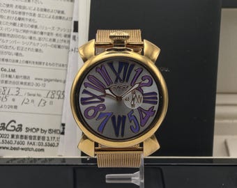 Gaga Milano Manuale 48mm Gold-tone Men's Watch – Italian Art Deco