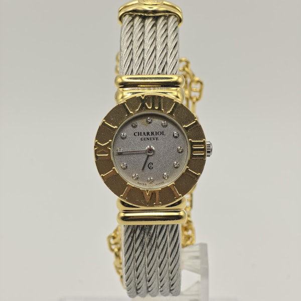Charriol Geneve 028S Women Quartz Silver Dial Cable Bracelet Swiss | - 304
