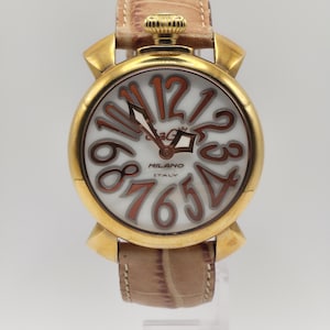 Gaga Milano Manuale 48mm Gold-tone Men's Watch – Italian Art Deco